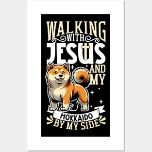 Jesus and dog - Ainu Dog Posters and Art